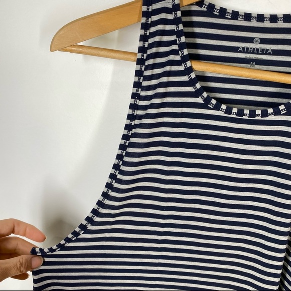 Athleta Stripe Essence Low Tank Top Medium - Picture 5 of 6